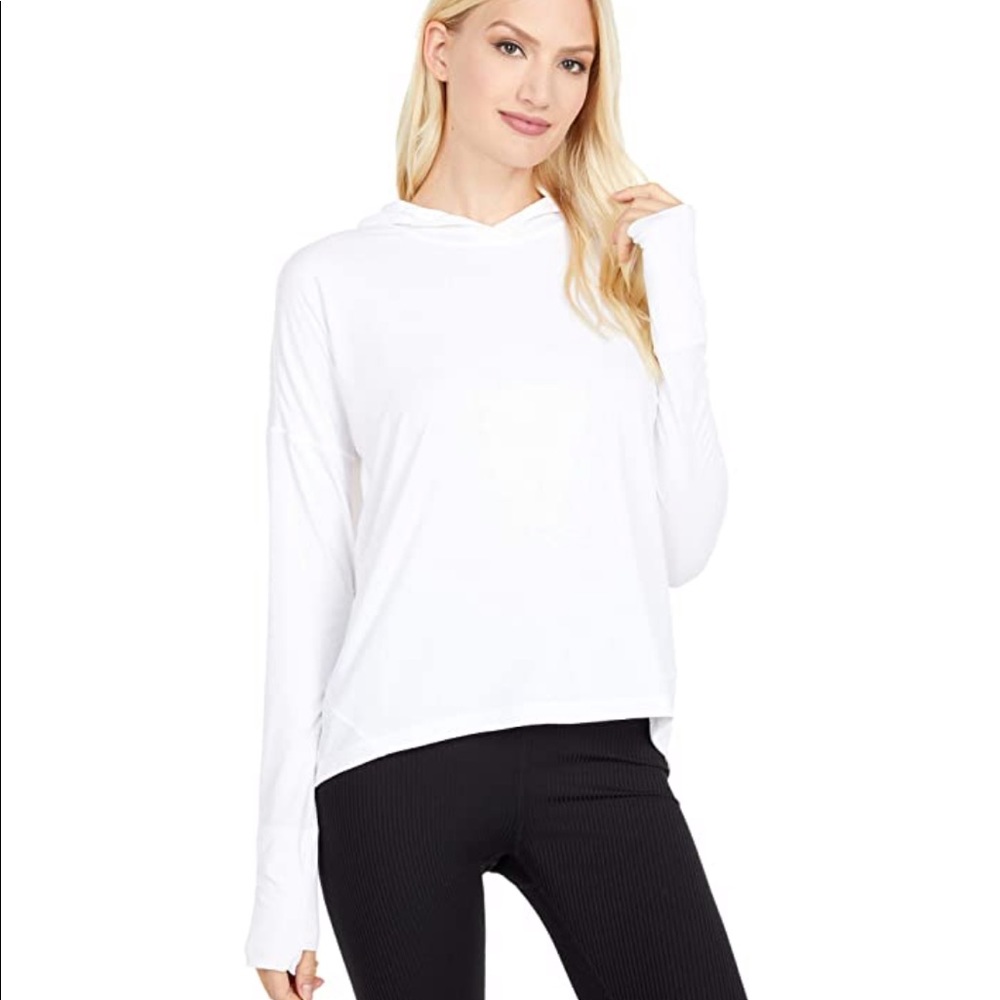 Lole White Fancy yoga Hoodie